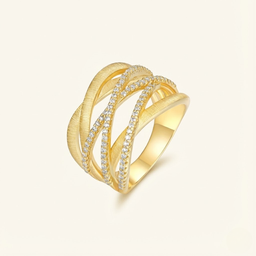 Olivia | Classic Moissanite Ring | Gold
