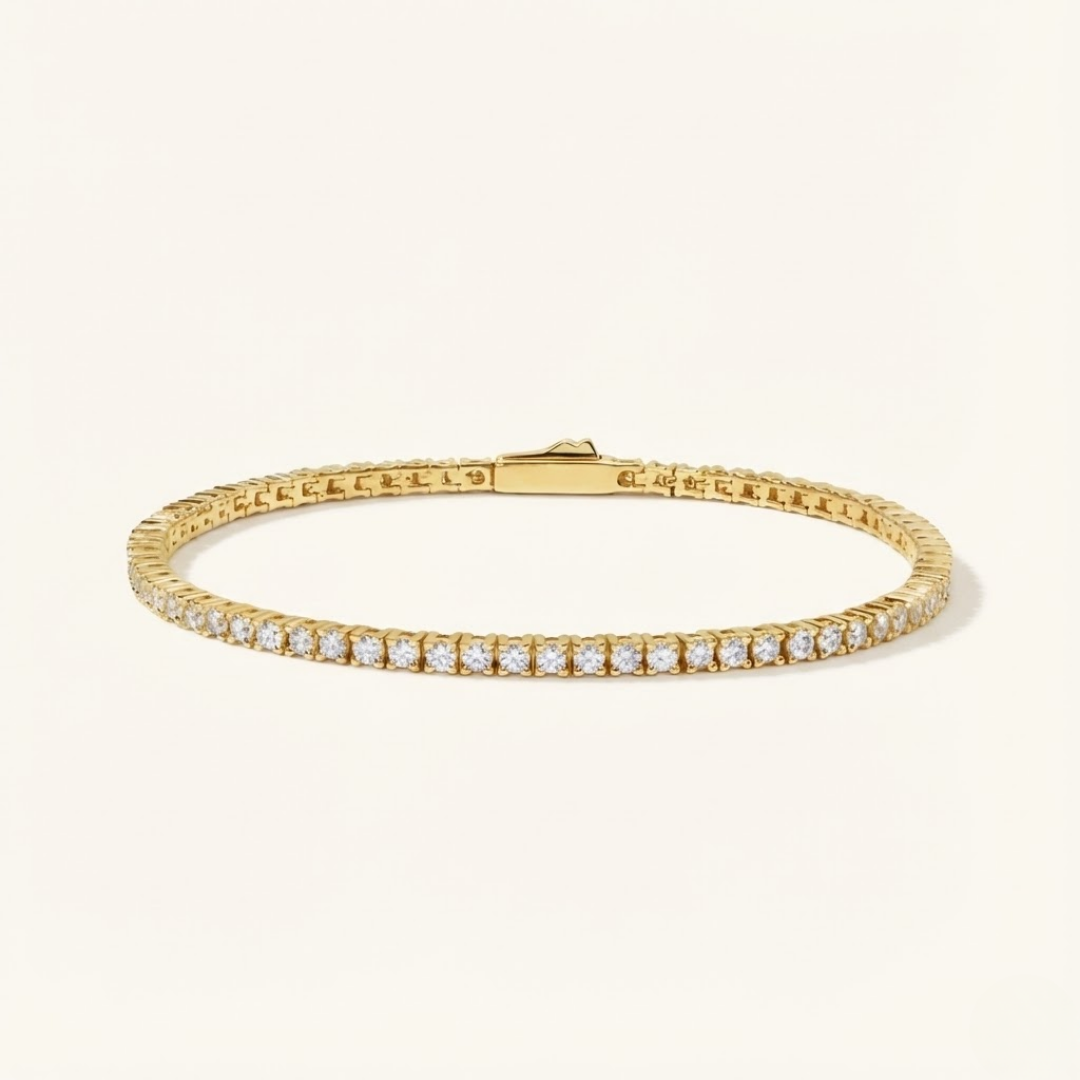 Olivia | Classic Moissanite Tennis Bracelet 2mm | Silver