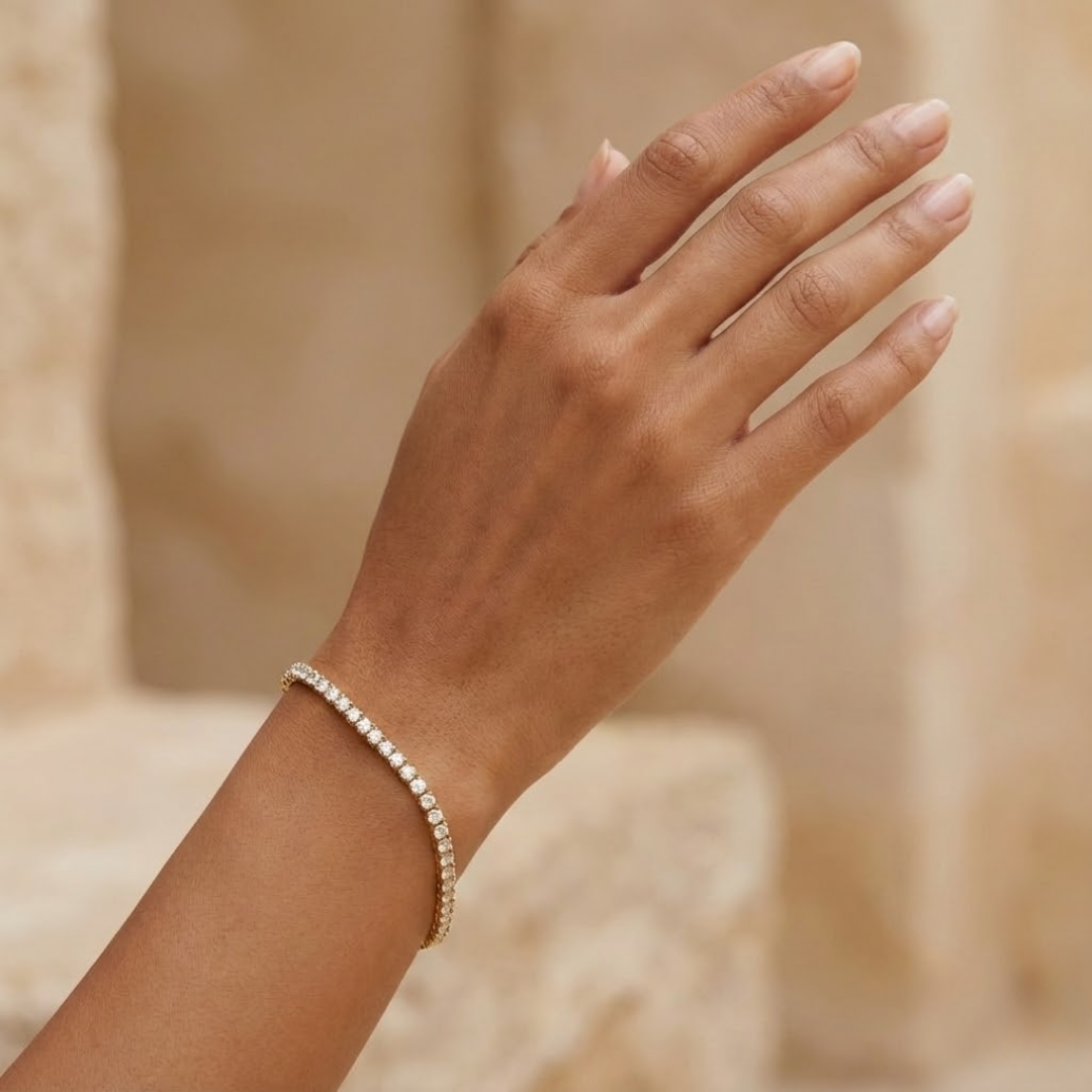Olivia | Classic Moissanite Tennis Bracelet 2mm | Silver