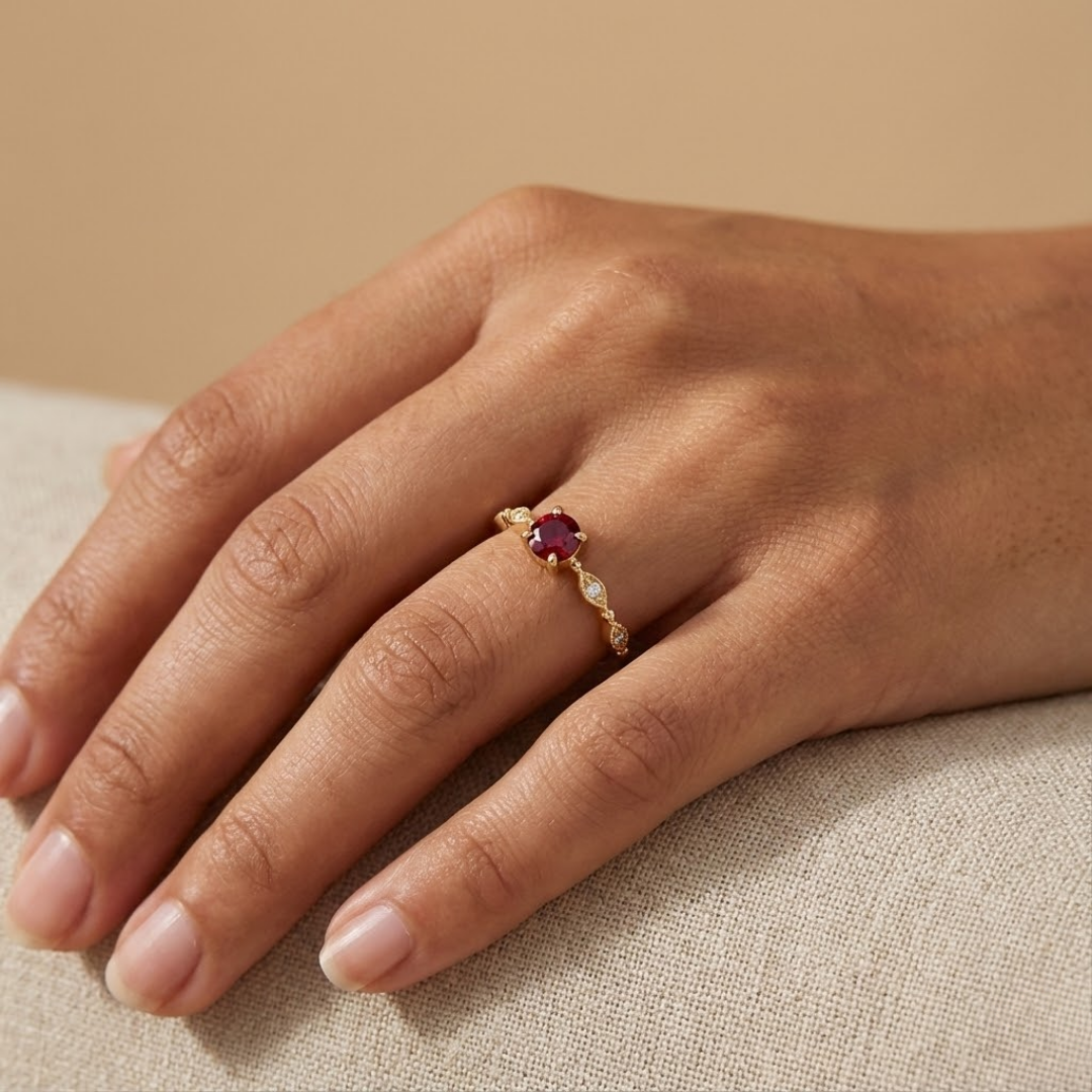 Claire | Pure Moissanite Ring | Gold