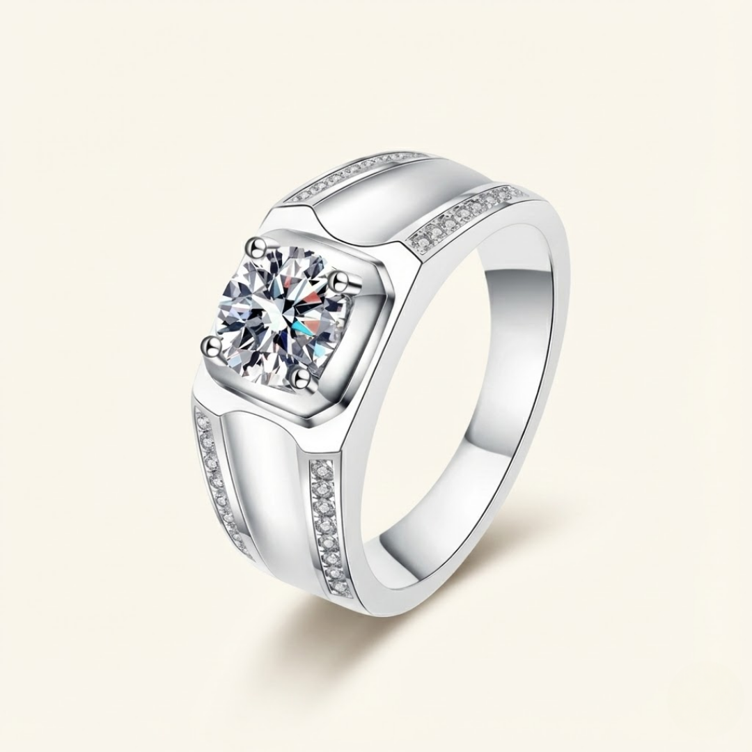 Emily | Moissanite Radiance Ring | Silver