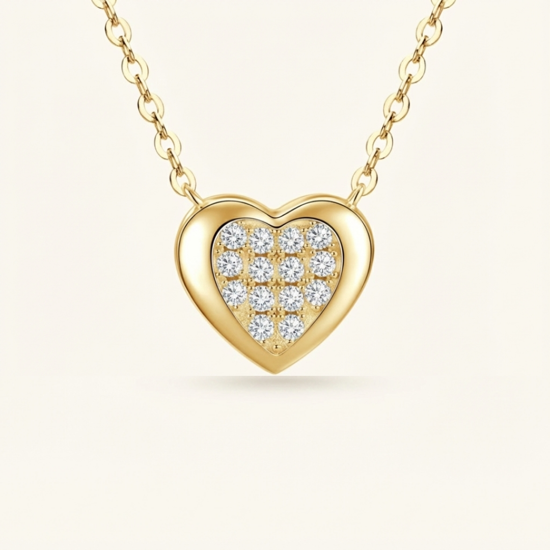 Emily | Moissanite Radiance Necklace | Gold