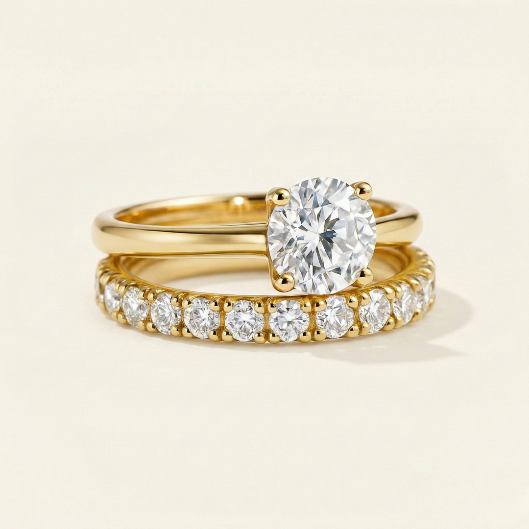 Emily | Timeless Classic Ring Set | Gold
