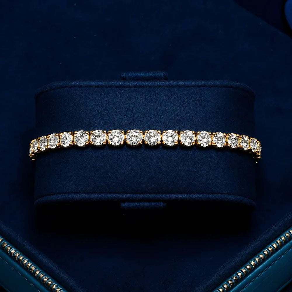 Emily | Moissanite Tennis Bracelet 4mm | Silver