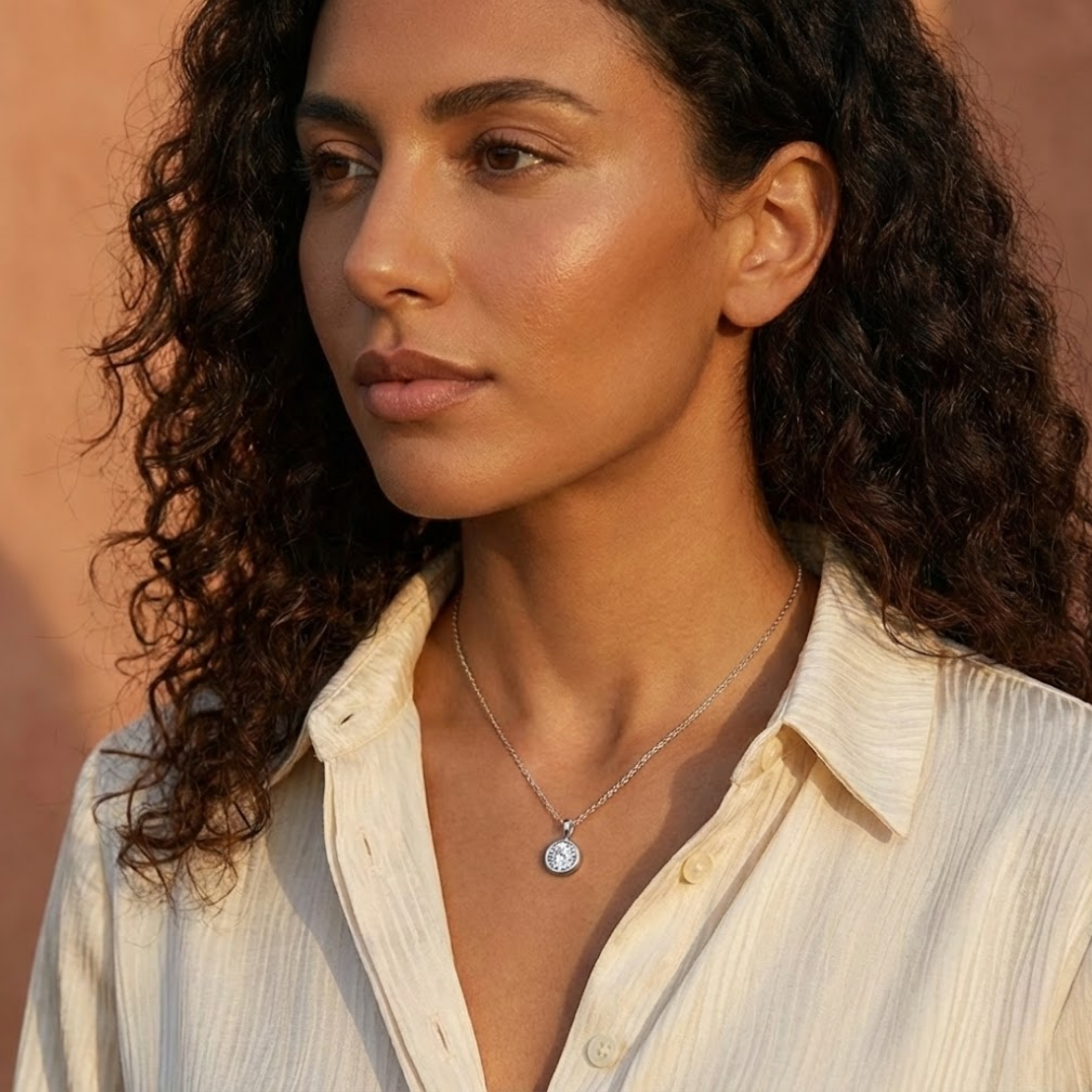 Claire | Pure Moissanite Necklace | Gold