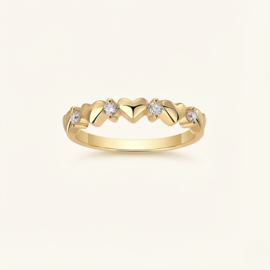 Brooke | Classic Moissanite Ring | Gold