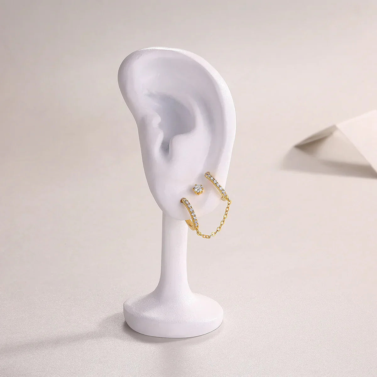 Olivia | Moissanite Sparkle Earrings | Gold