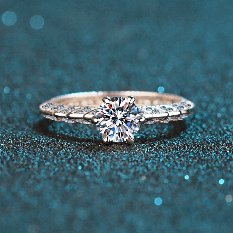 Emily | Moissanite Radiance Ring | Silver