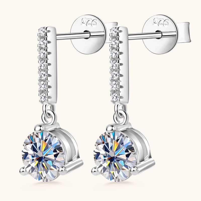 Emma | Classic Moissanite Earrings | Gold