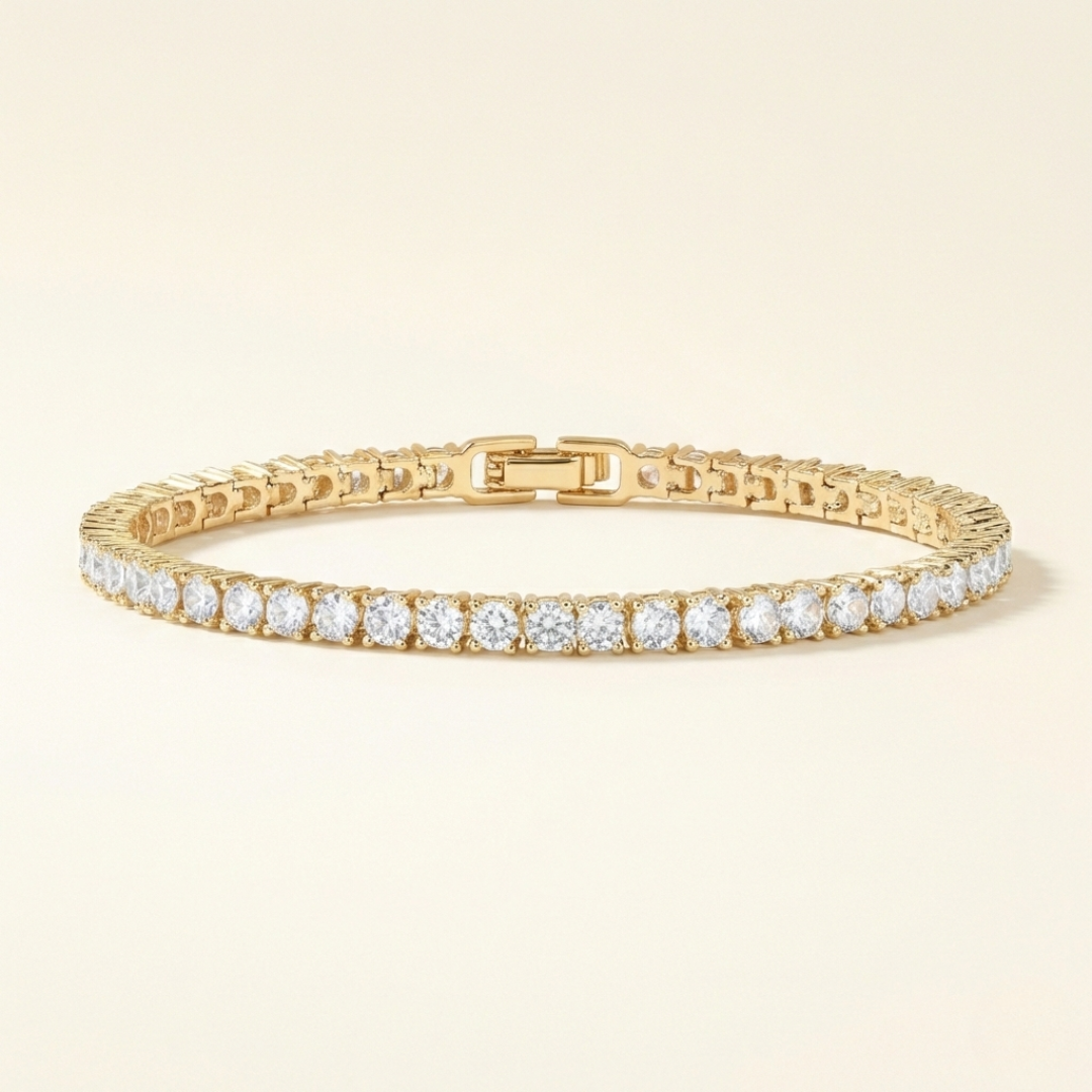 Emily | Classic Tennis Bracelet | Gold