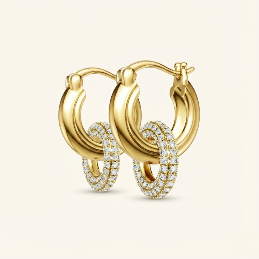 Olivia | Moissanite Radiance Earrings | Gold