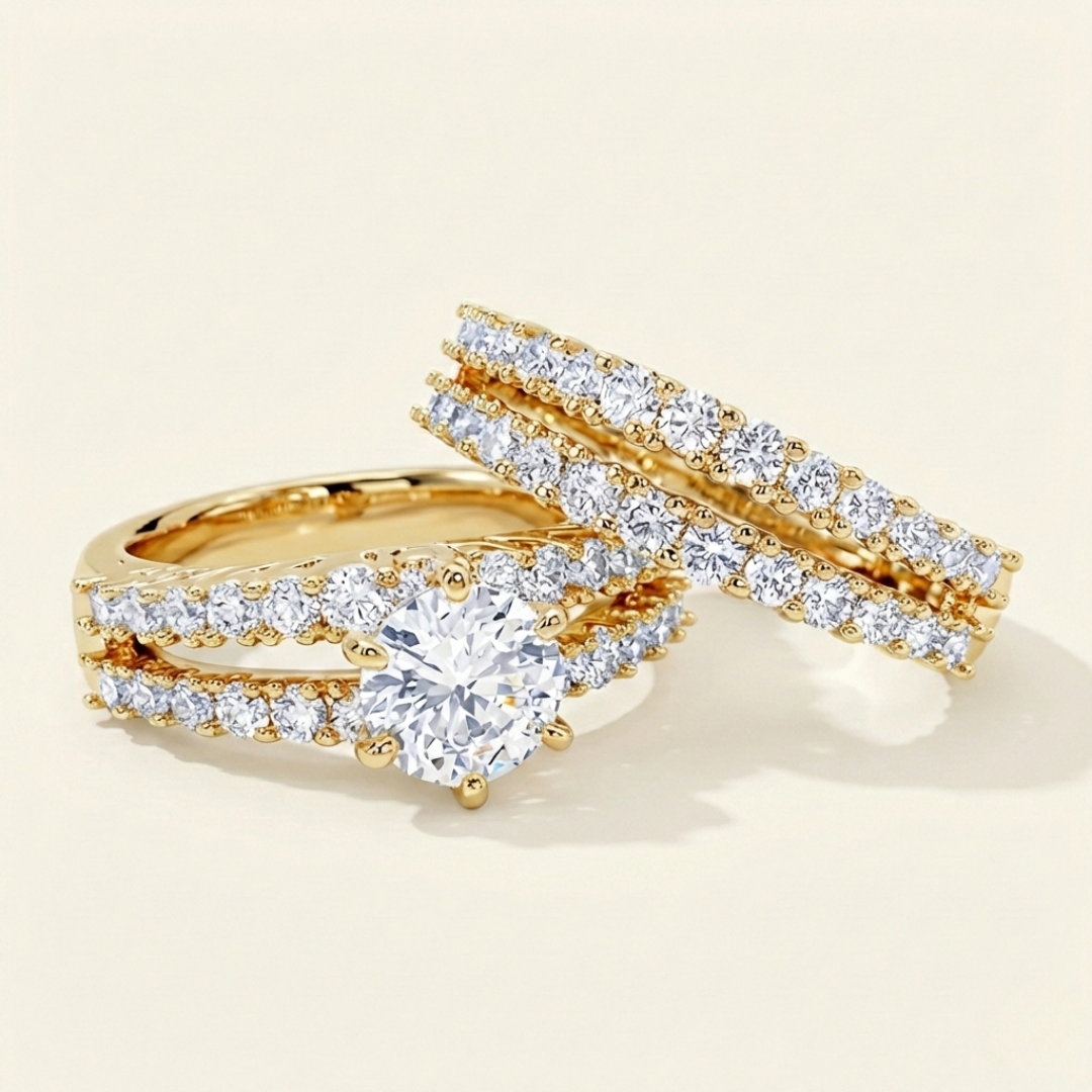 Sophia | Eternal Radiance Ring Set | Gold