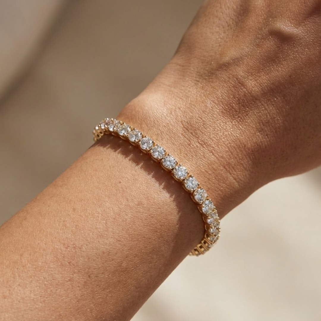 Emily | Moissanite Tennis Bracelet 5mm | Silver