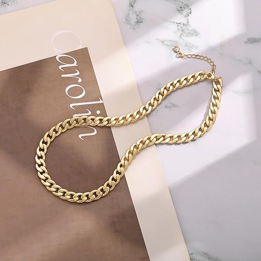 Emily | Cuban Link Necklace | Gold