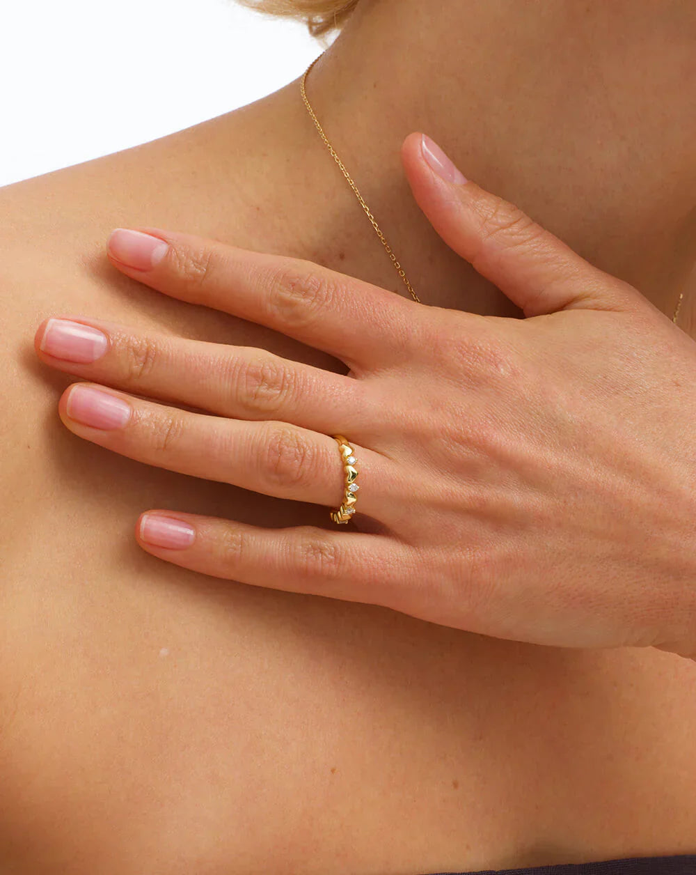 Brooke | Classic Moissanite Ring | Gold