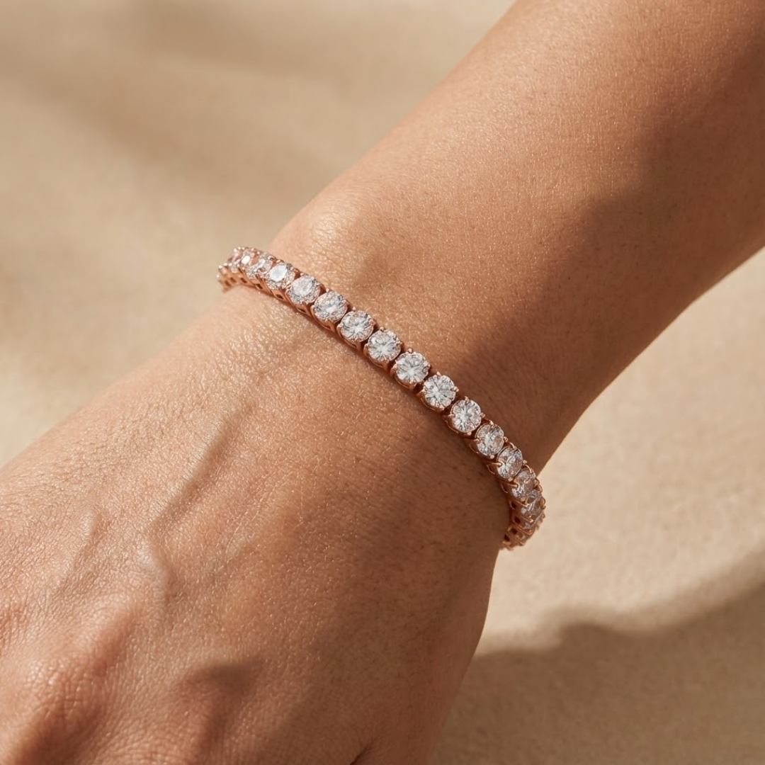 Emily | Moissanite Tennis Bracelet 5mm | Silver