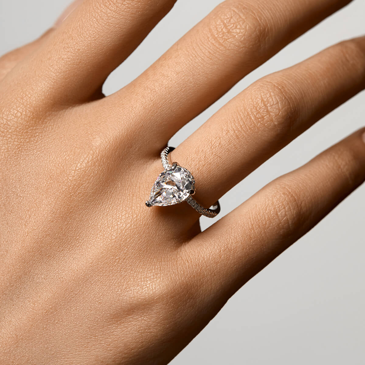 Emily | Moissanite Radiance Ring | Silver
