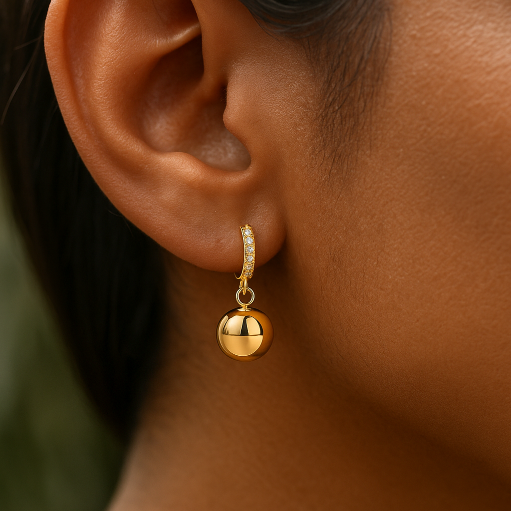 Emma | Classic Moissanite Earrings | Gold