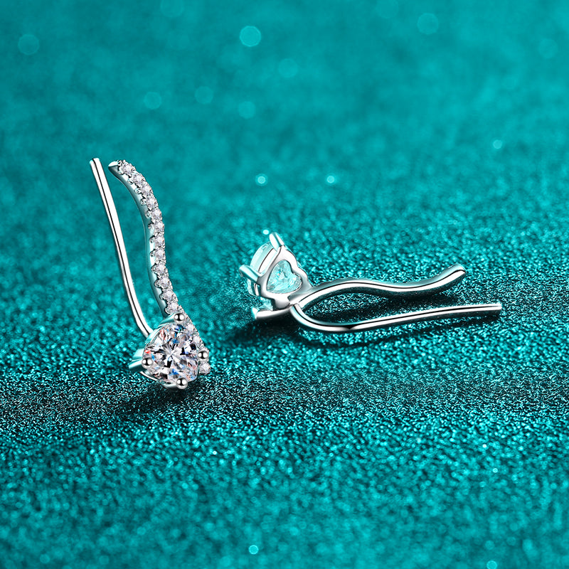 Olivia | Moissanite Radiance Earrings | Silver