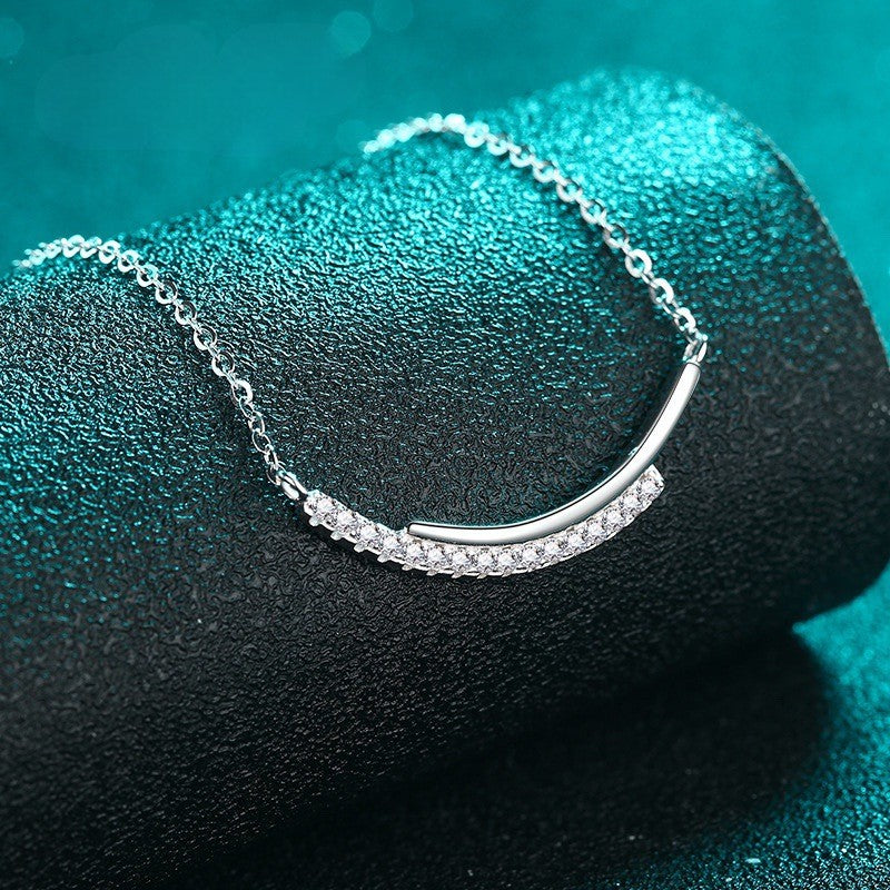 Olivia | Moissanite Sparkle Necklace | Gold