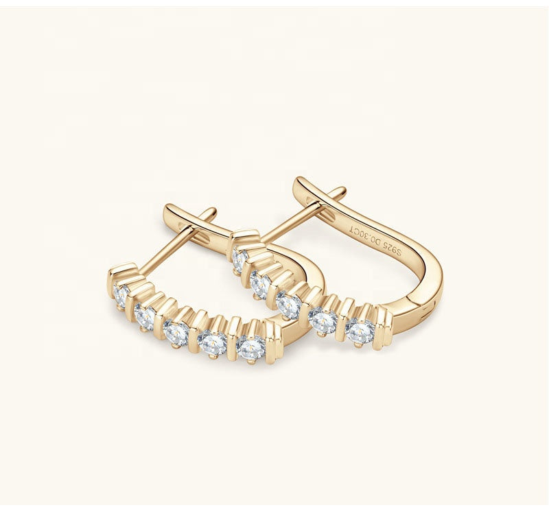 Emily | Moissanite Radiance Earrings | Silver