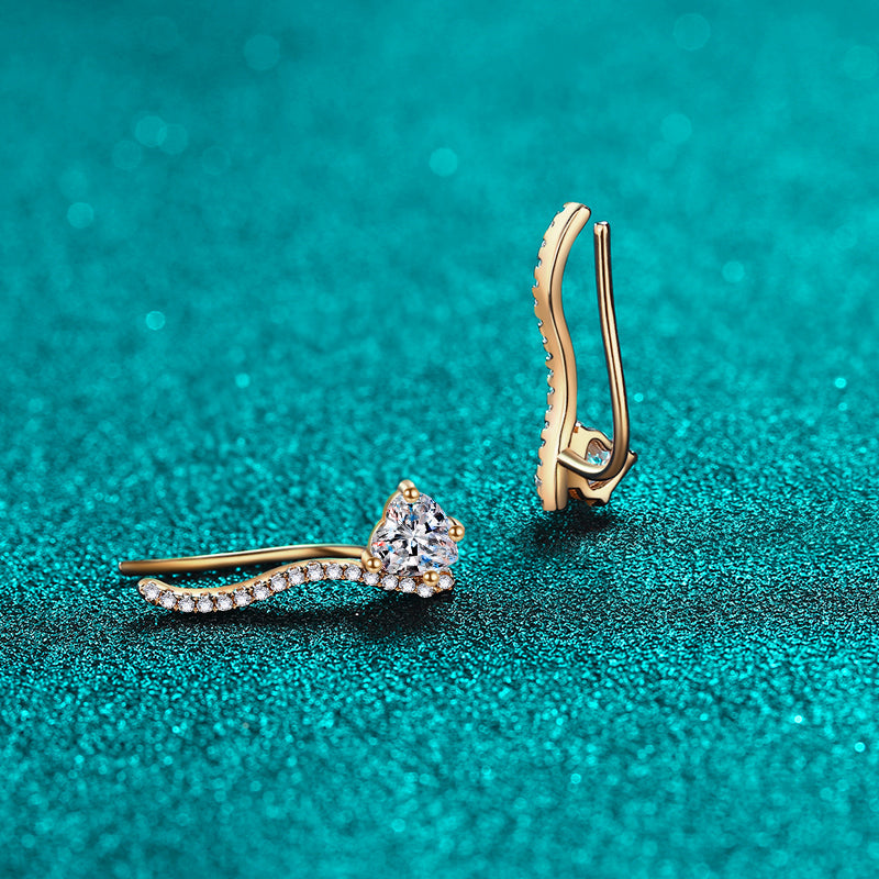 Olivia | Moissanite Radiance Earrings | Silver