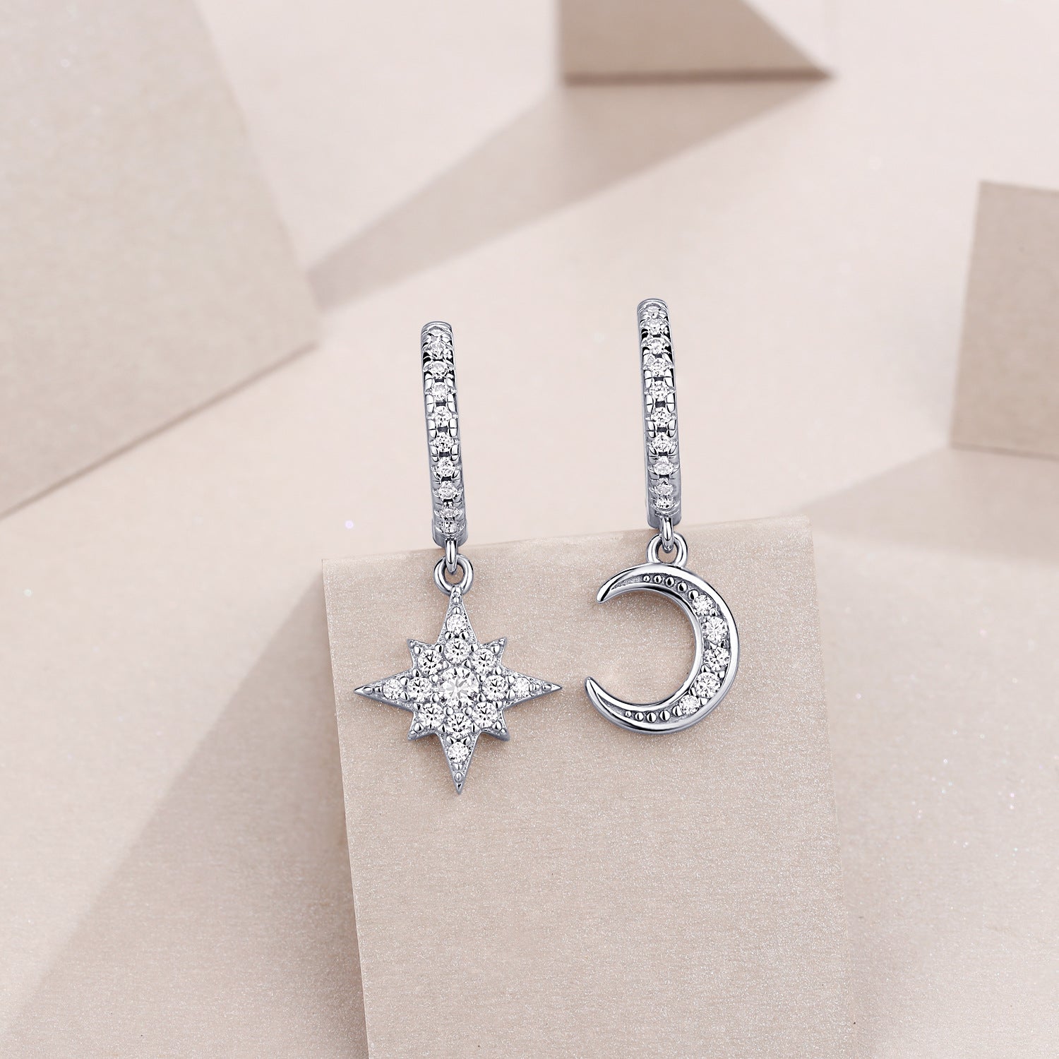 Olivia | Pure Moissanite Earrings | Silver