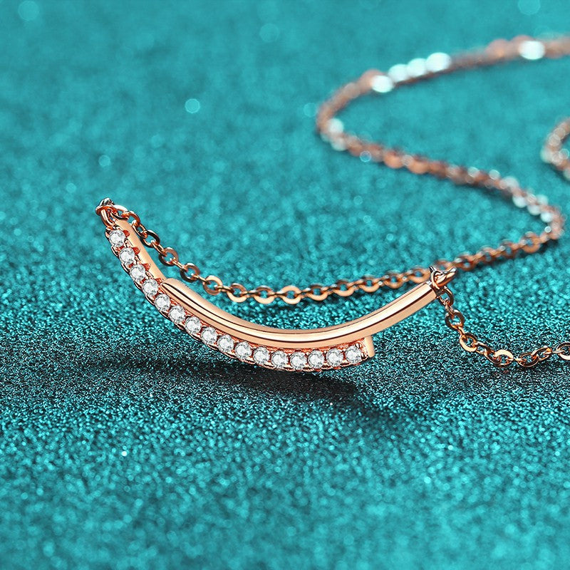 Olivia | Moissanite Sparkle Necklace | Gold