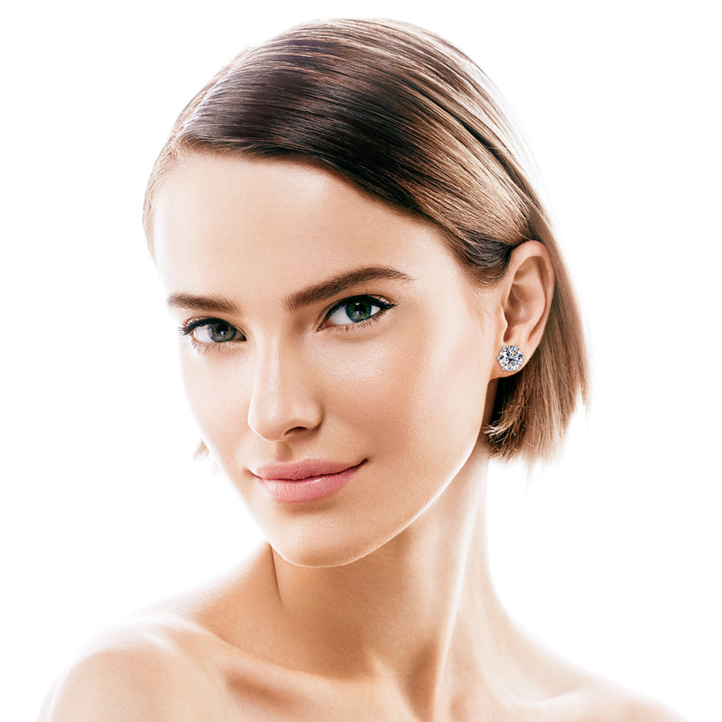 Emily | Moissanite Radiance Earrings | Gold