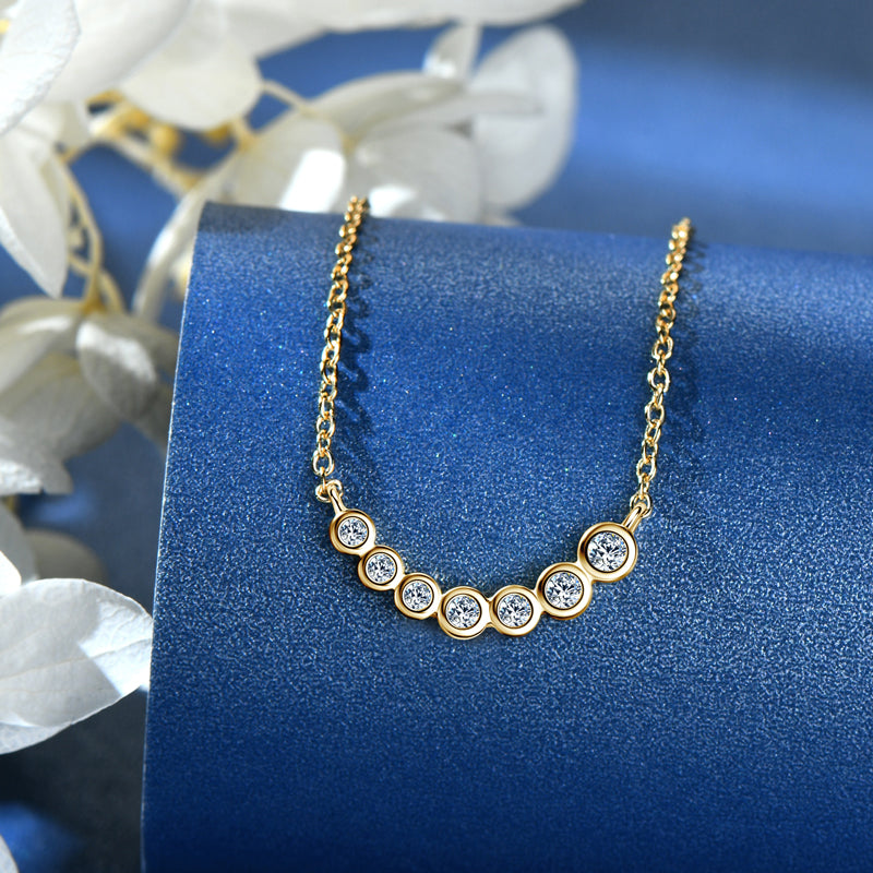 Sophia | Moissanite Brilliance Necklace | Gold