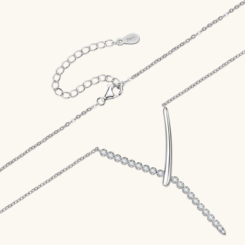 Emily | Moissanite Radiance Necklace | Gold