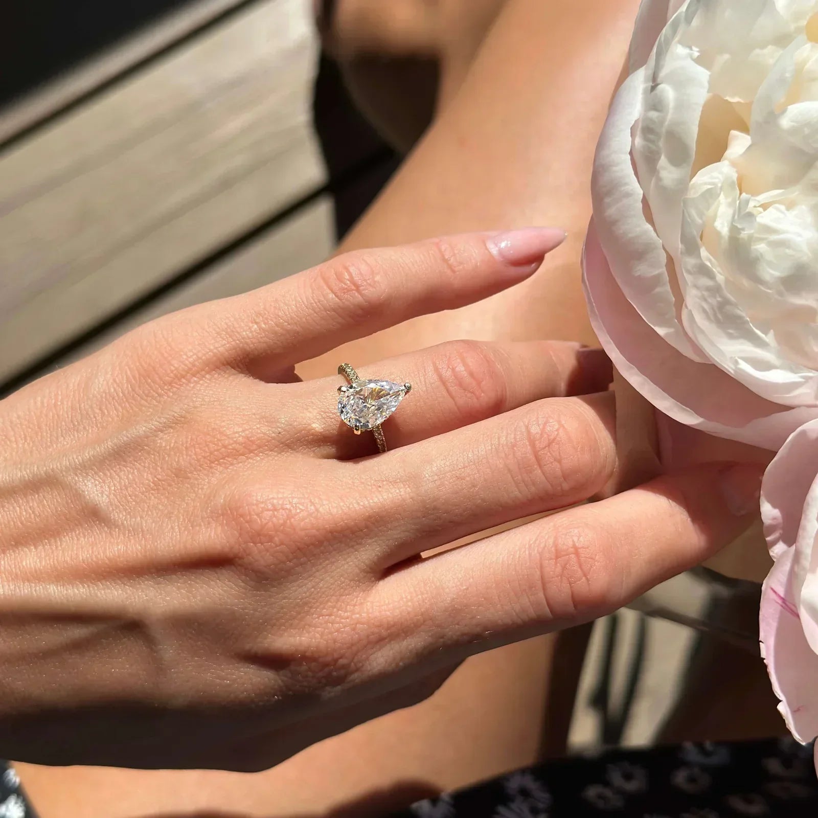 Emily | Moissanite Radiance Ring | Silver